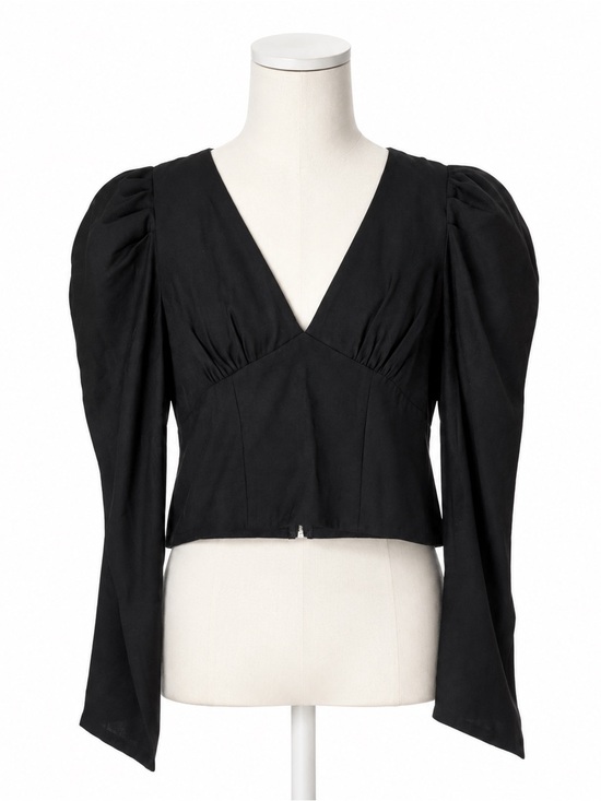 Forever 21 Tops - Women’s Black V-Neck Puff Sleeve Top